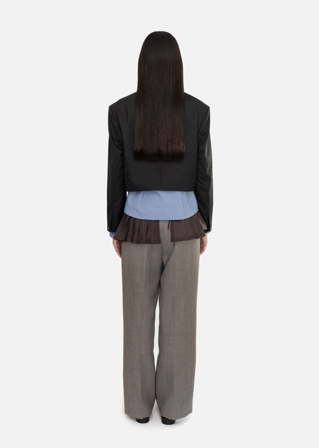 Amomento - Wool Flared Pants (Grey Beige) product image 4 | TRAB K-Fashion Australia