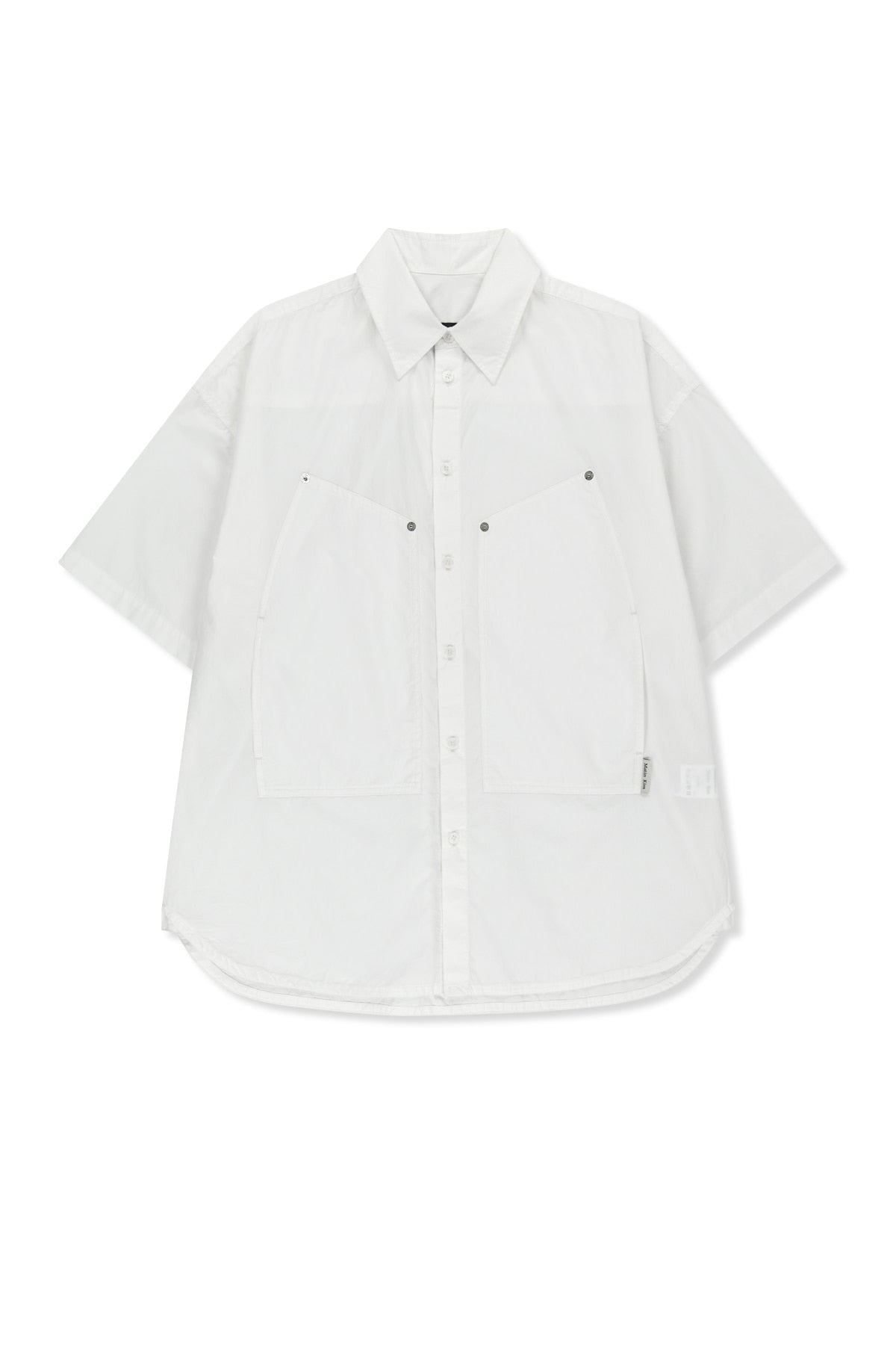 Matin Kim - Half Sleeve Pocket Shirt (White) product image 1 | TRAB K-Fashion Australia