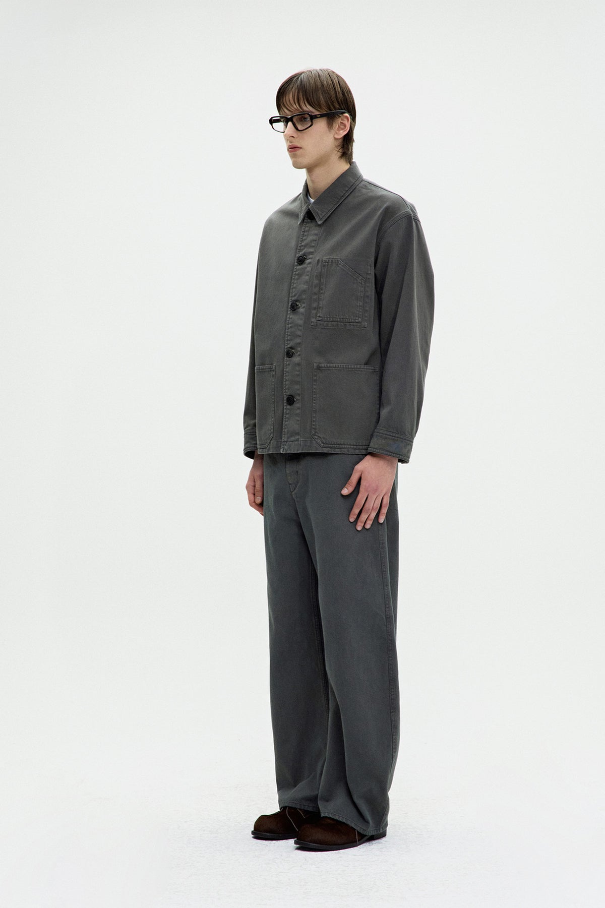Coor - Dyed Moleskin Chore Jacket (Washed Charcoal) product image 3 | TRAB K-Fashion Australia