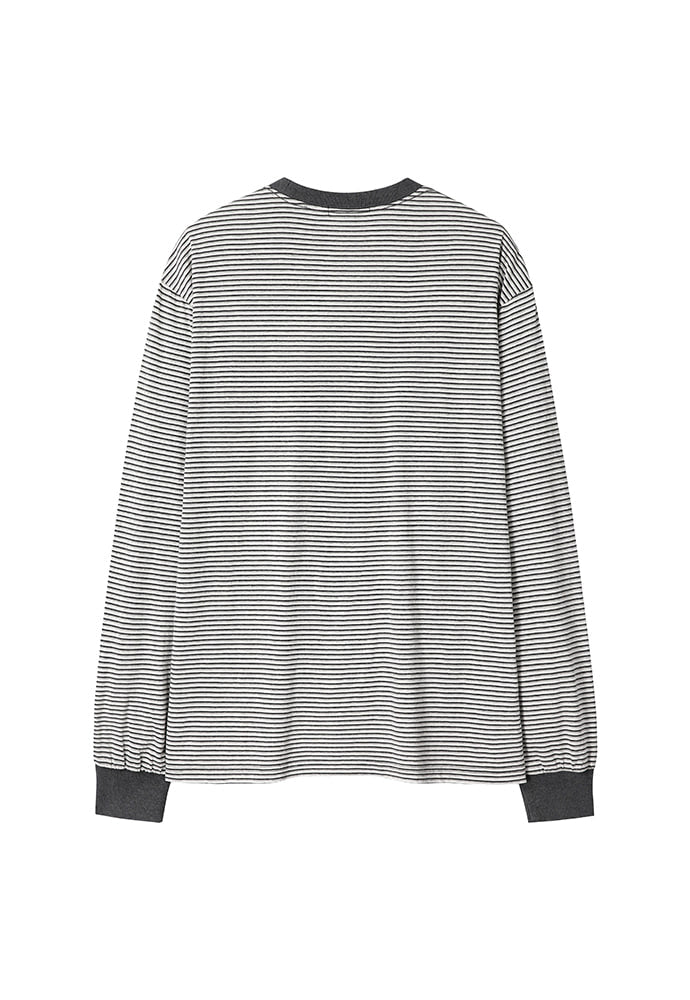 Art if acts - Washed Stripe Long Sleeve (Wood) product image 7 | TRAB K-Fashion Australia