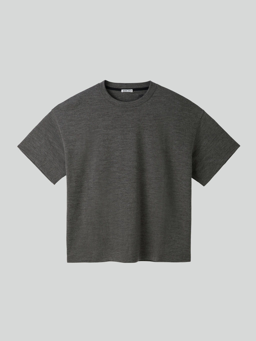 Recto - Back Logo Wool T-Shirt (Melange Grey) product image 9 | TRAB K-Fashion Australia