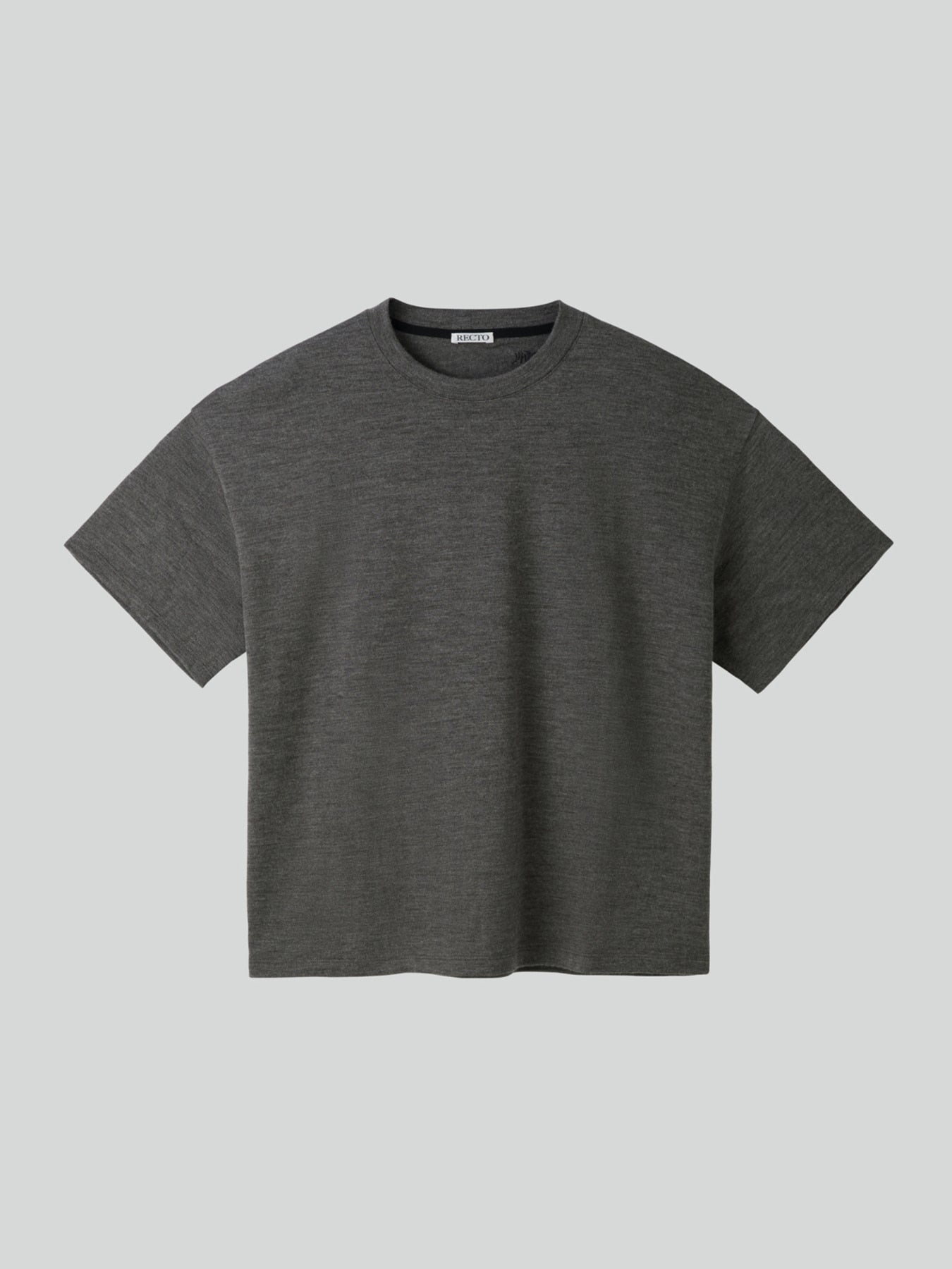 Recto - Back Logo Wool T-Shirt (Melange Grey) product image 9 | TRAB K-Fashion Australia