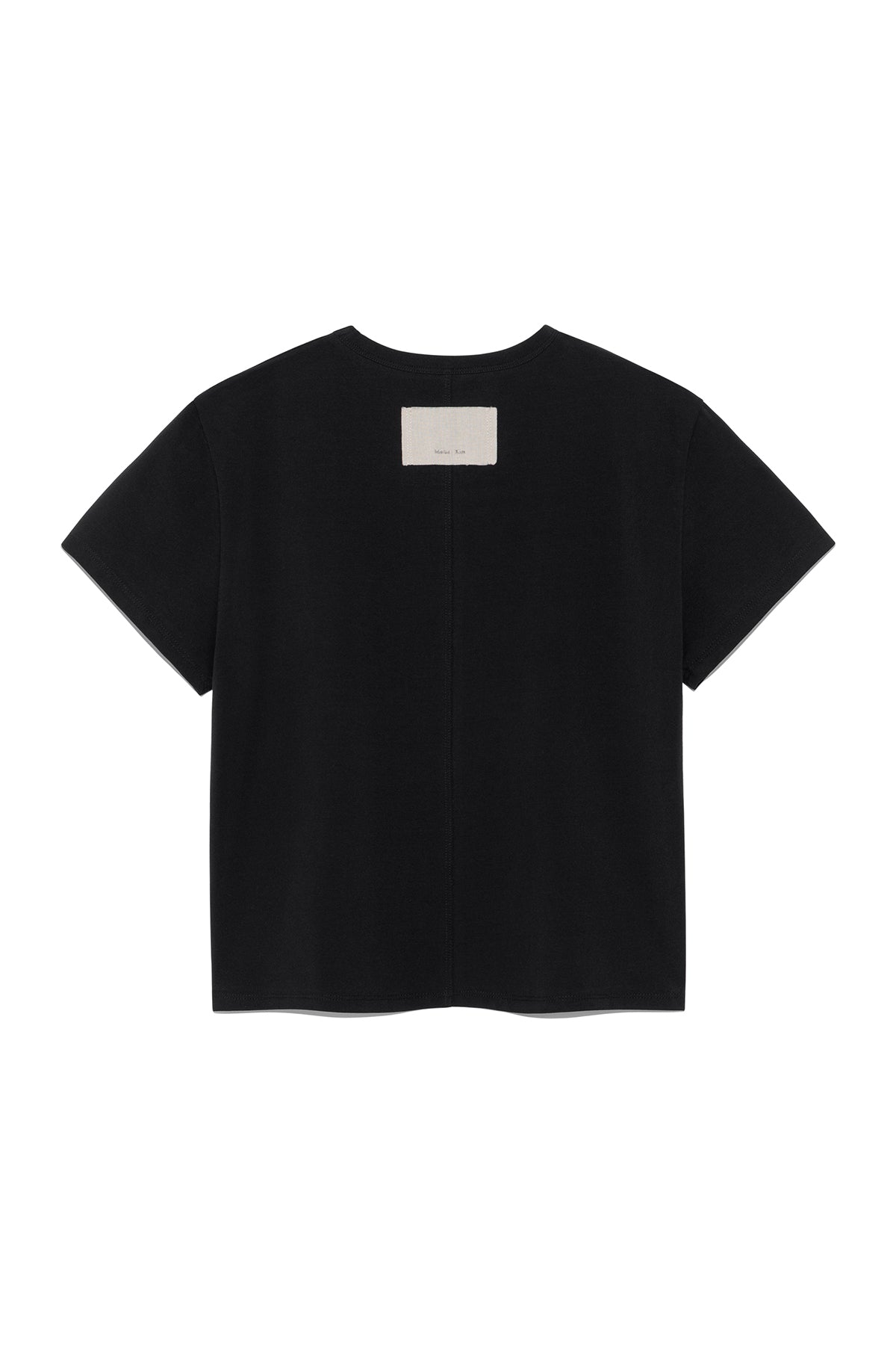 Matin Kim - Stitch Printing Detail Crop Top (Black) product image 2 | TRAB K-Fashion Australia