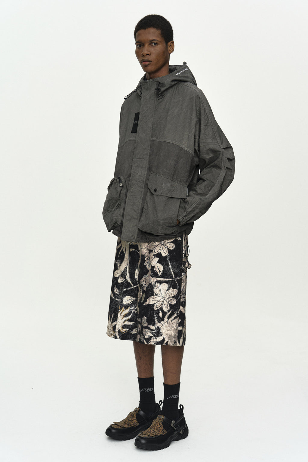 Andersson Bell - [Pre-Order – Ships October 30] Unisex Tie-Dyed Beach Shell Jacket (Charcoal) product image 12 | TRAB K-Fashion Australia
