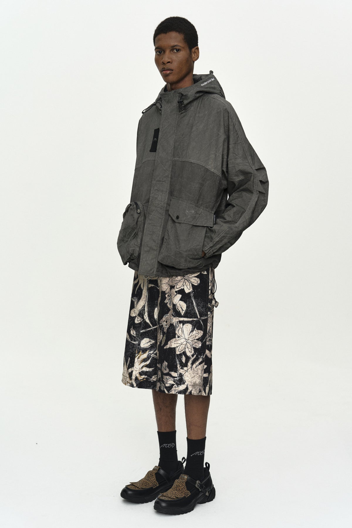 Andersson Bell - [Pre-Order – Ships October 30] Unisex Tie-Dyed Beach Shell Jacket (Charcoal) product image 12 | TRAB K-Fashion Australia
