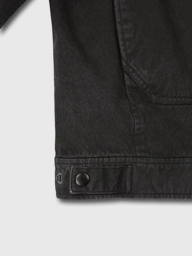 Tonywack - Garment-Dyeing Hard Twist Cotton Café Racer Jacket (Faded Black) product image 17 | TRAB K-Fashion Australia