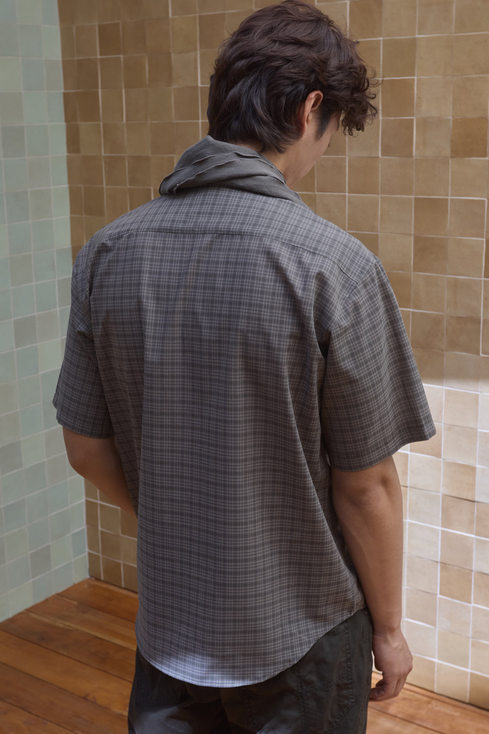 Hatchingroom - Slash Shirt Wool Check (Olive) product image 8 | TRAB K-Fashion Australia