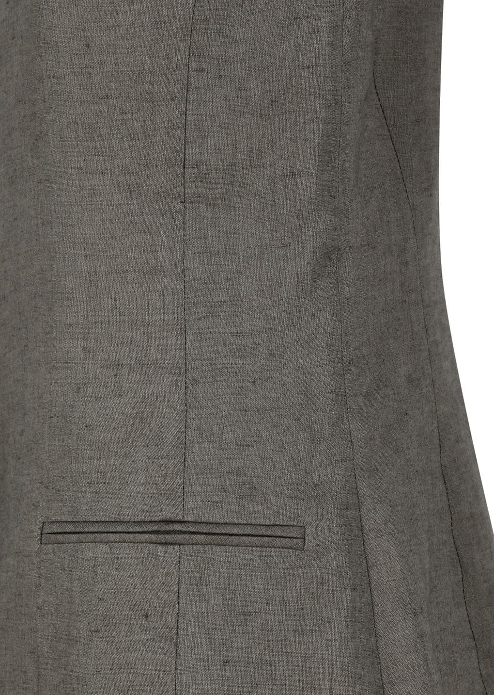 Amomento - Linen Curved Vest (Khaki) product image 9 | TRAB K-Fashion Australia