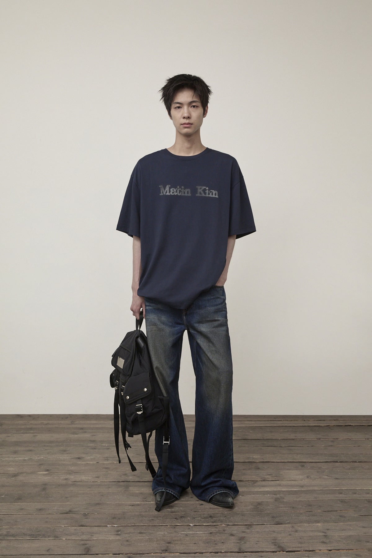 Matin Kim - Vintage Logo Graphic Top (Navy) product image 11 | TRAB K-Fashion Australia