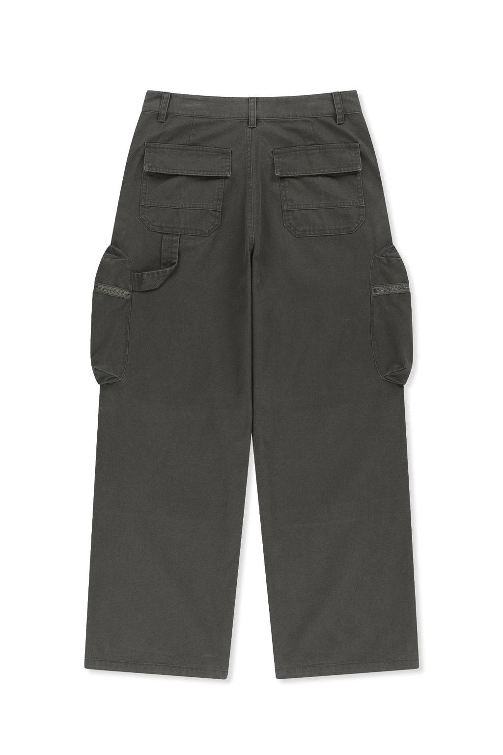 Matin Kim - Volume Tuck Cargo Pants (Charcoal) product image 2 | TRAB K-Fashion Australia