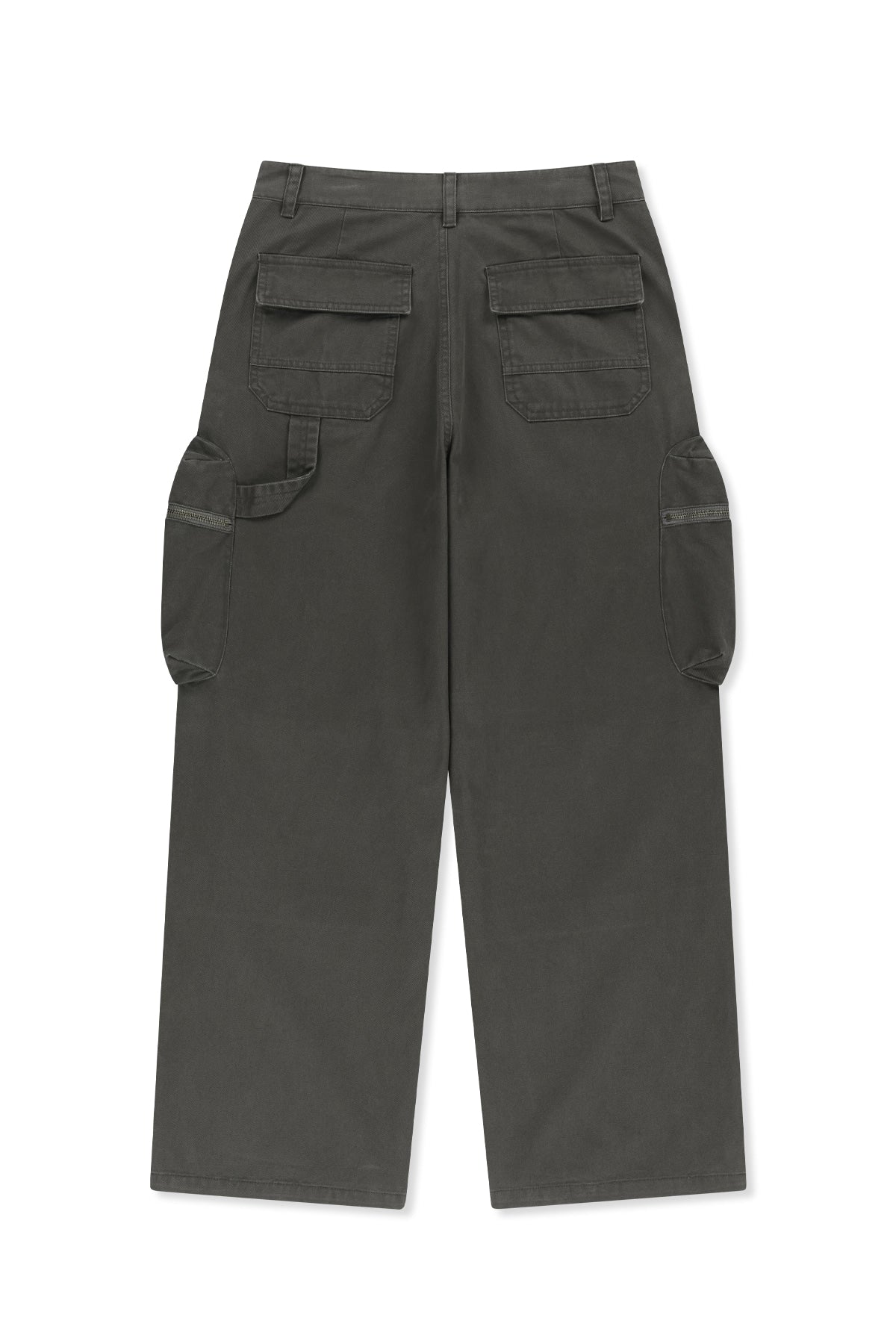 Matin Kim - Volume Tuck Cargo Pants (Charcoal) product image 2 | TRAB K-Fashion Australia