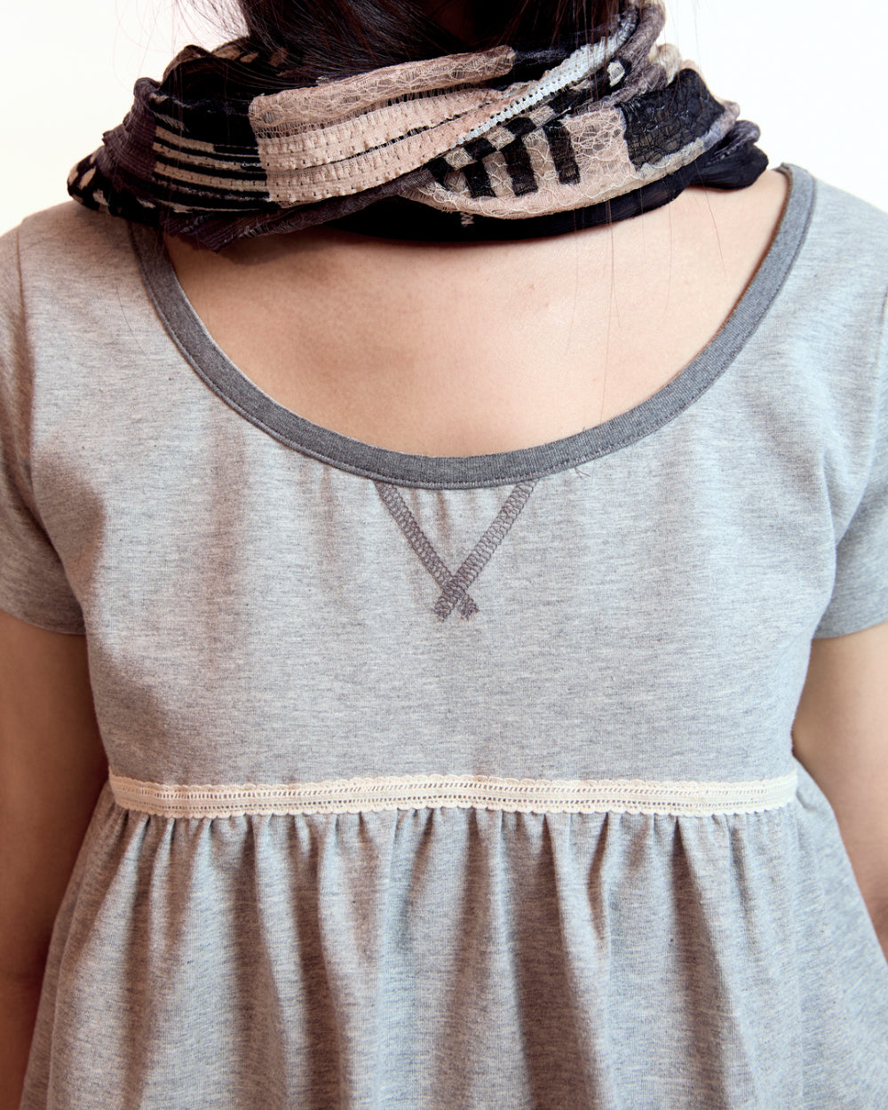 Coyseio - Lace Balloon T-Shirt (Melange Grey) product image 7 | TRAB K-Fashion Australia
