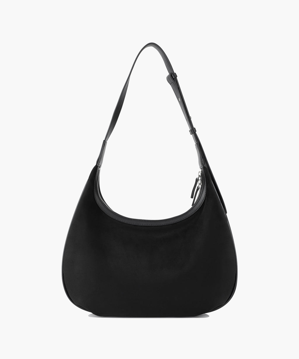 Marithe & Francois Girbaud - Classic Logo Round Suede Shoulder Bag (Black) product image 3 | TRAB K-Fashion Australia