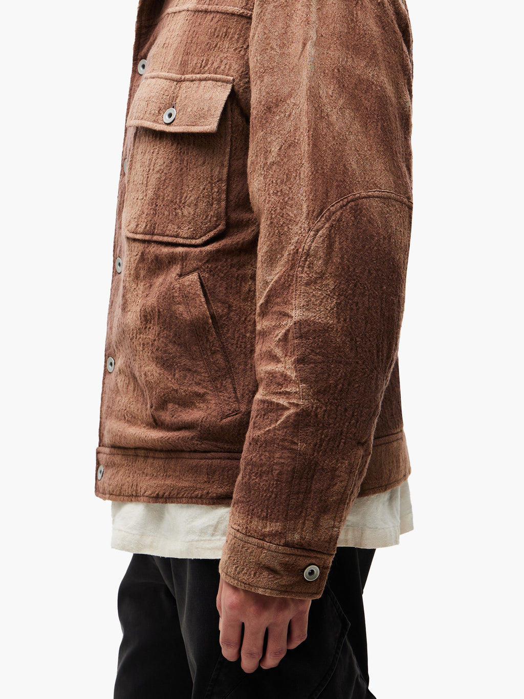 Jiyong Kim - Sun-Bleached Wool Trucker Jacket (Beige) product image 7 | TRAB K-Fashion Australia