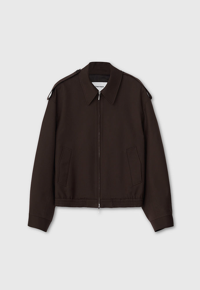Tonywack - Wool Twill Epaulet Blouson (Brown) product image 8 | TRAB K-Fashion Australia