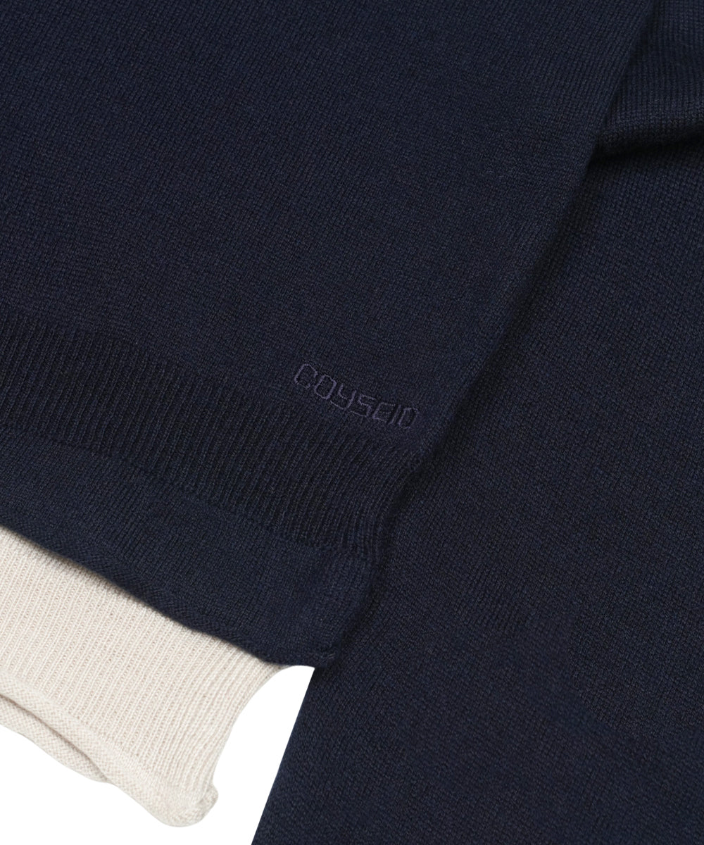 Coyseio - Round Collar Knit Cardigan (Navy) product image 14 | TRAB K-Fashion Australia