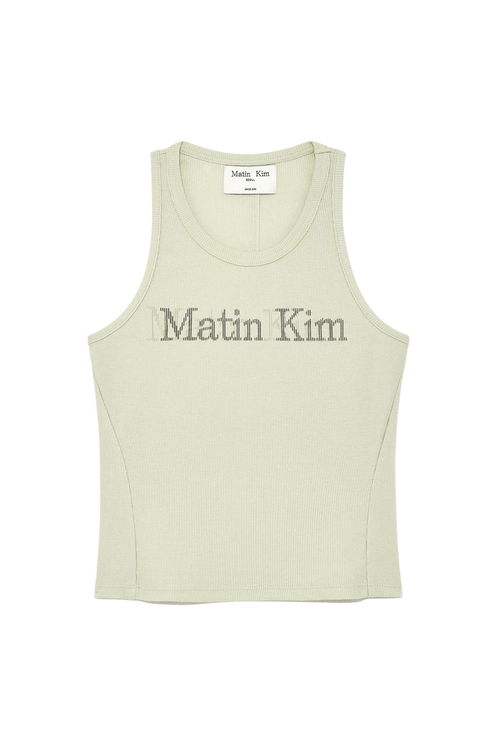 Matin Kim - Vintage Logo Printing Sleeveless Top (Light Green) product image 1 | TRAB K-Fashion Australia