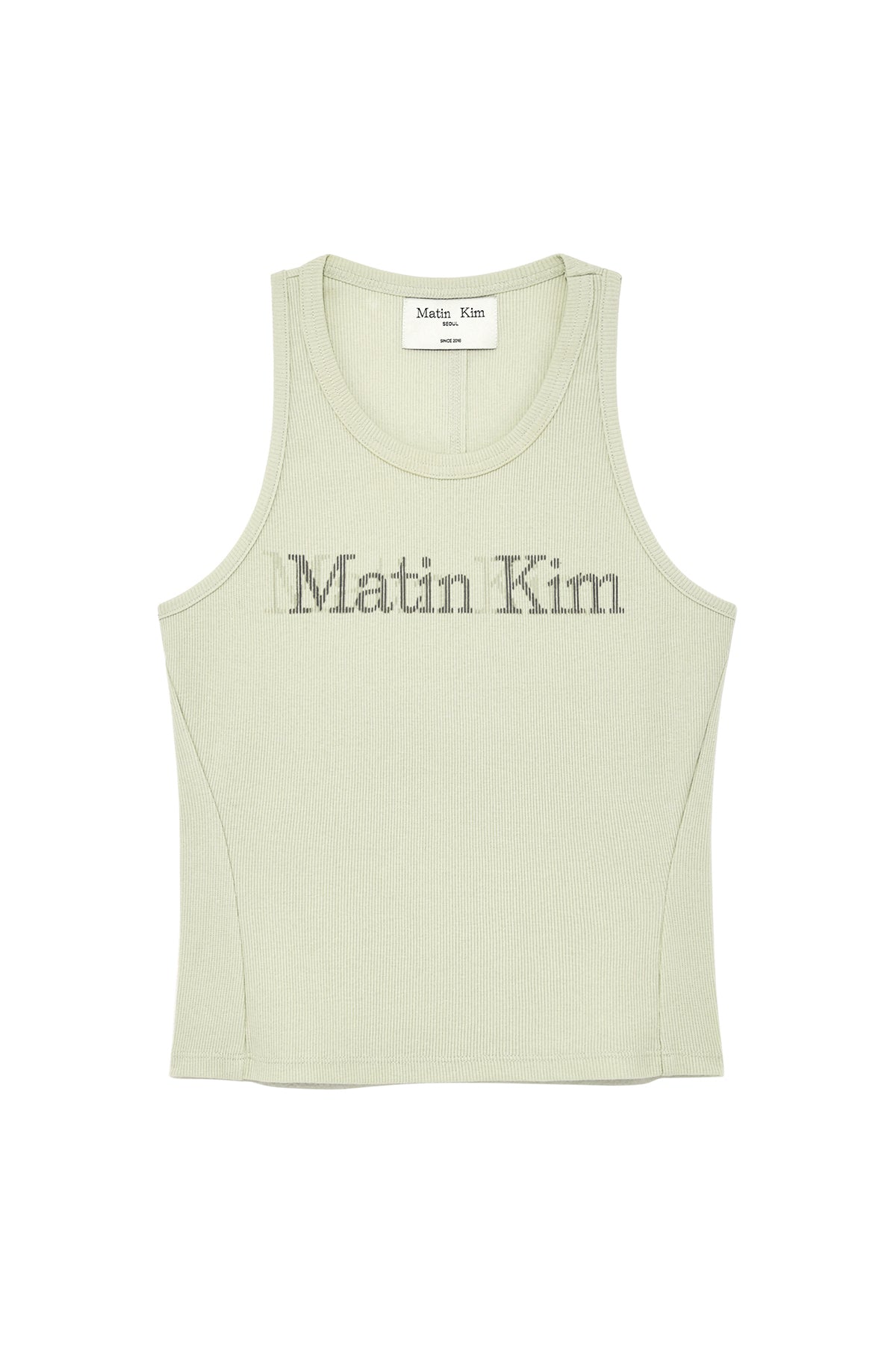 Matin Kim - Vintage Logo Printing Sleeveless Top (Light Green) product image 1 | TRAB K-Fashion Australia