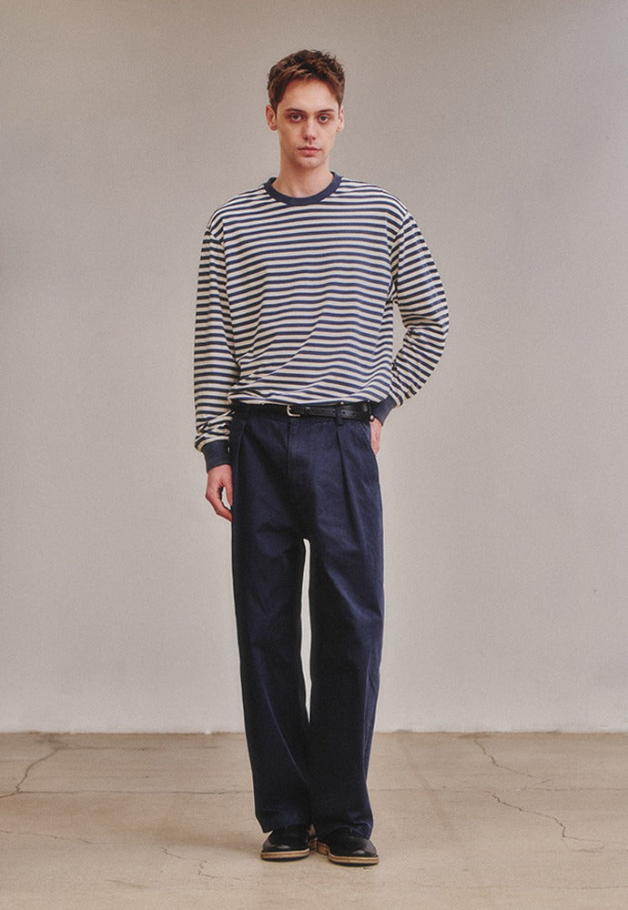 Art if acts - One Tuck Chino Pants (Dark Navy) product image 1 | TRAB K-Fashion Australia