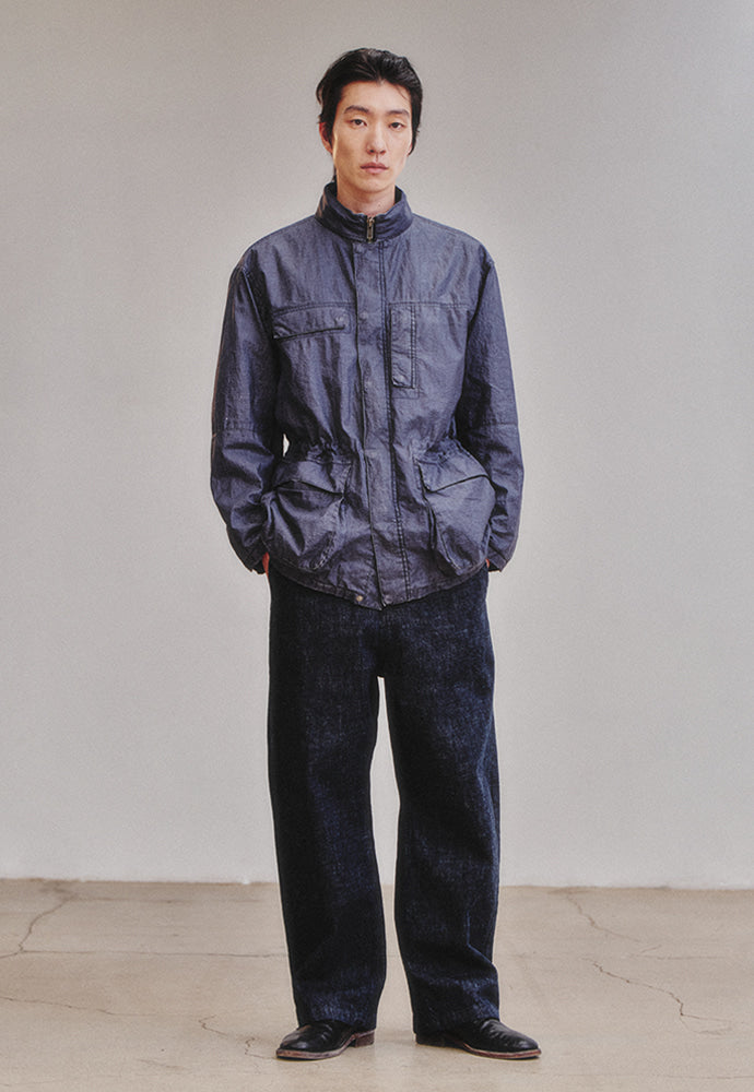 Art if acts - Linen Rain Parka (Navy) product image 2 | TRAB K-Fashion Australia