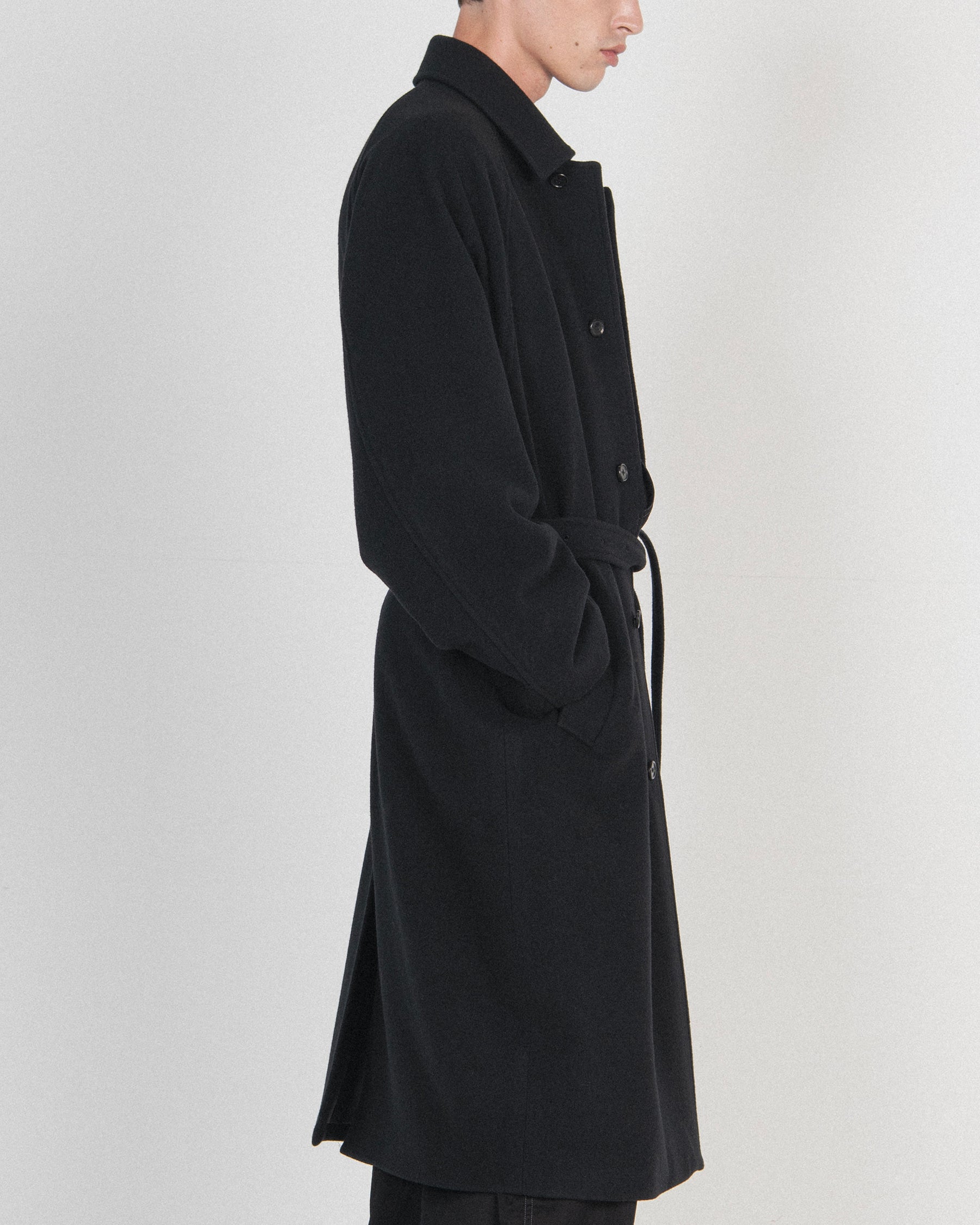 Brownyard - Pure Wool Belted Coat (Black) product image 5 | TRAB K-Fashion Australia