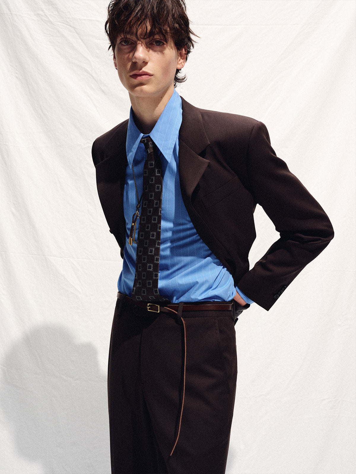 Tonywack - Wool Blend Flared Trousers (Deep Brown) product image 6 | TRAB K-Fashion Australia