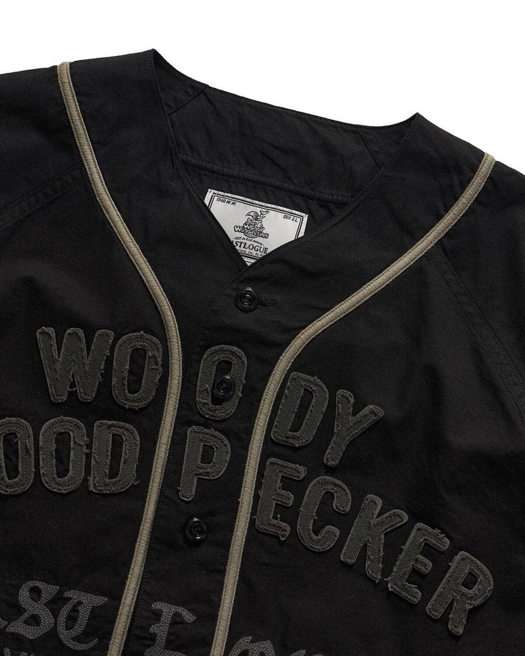 Eastlogue - Applique Baseball Half Shirts (Black) product image 3 | TRAB K-Fashion Australia