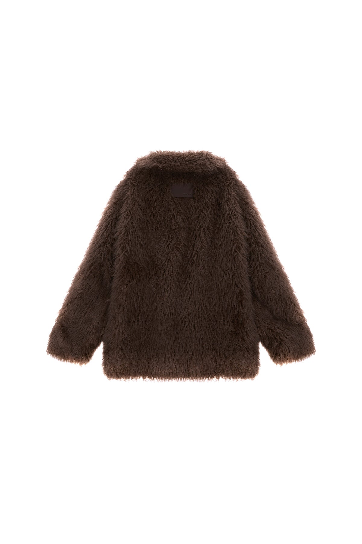 Matin Kim - Oversize Hairy Fur Coat (Brown) product image 2 | TRAB K-Fashion Australia