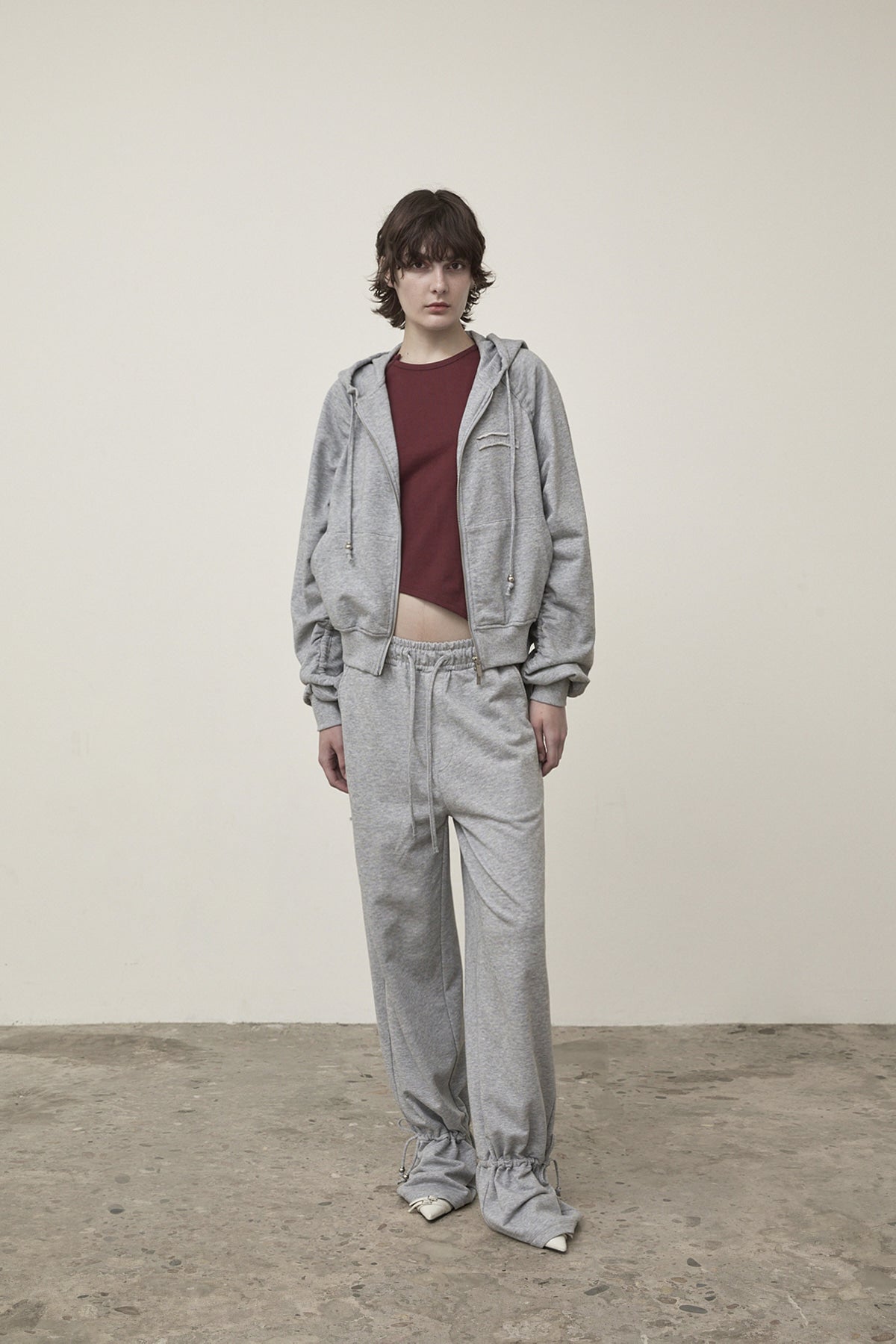 Matin Kim - String Detail Sweatpants (Grey) product image 10 | TRAB K-Fashion Australia