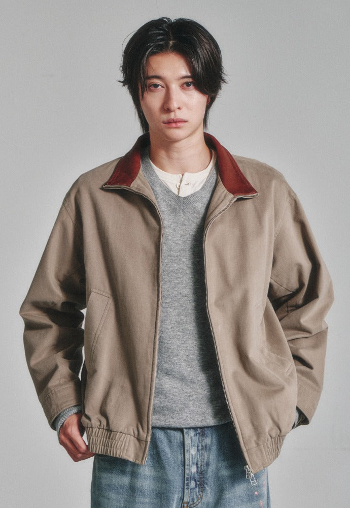 Art if acts - Washed Leather Collar Jacket (Beige) product image 1 | TRAB K-Fashion Australia