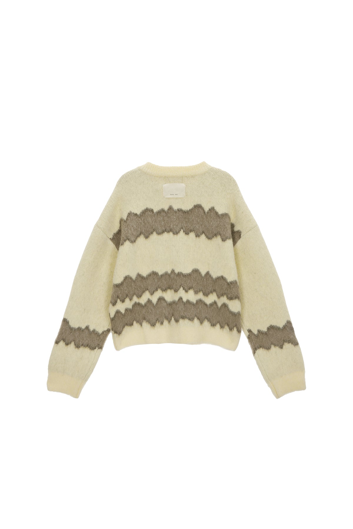 Matin Kim - Wavy Stripe Brushed Cardigan (Yellow) product image 2 | TRAB K-Fashion Australia