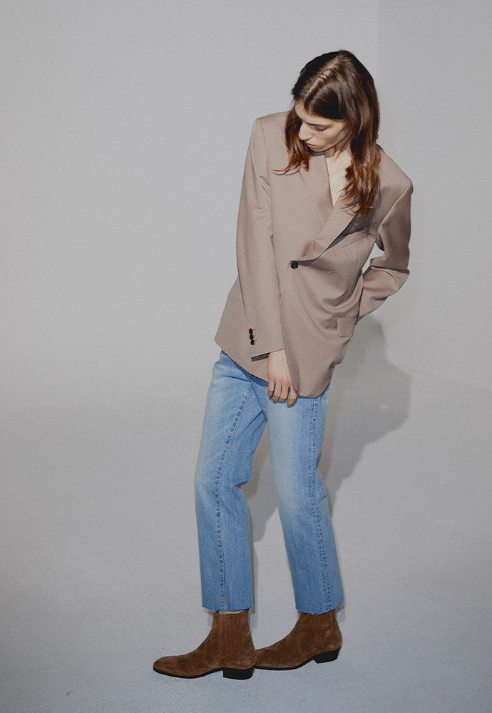 Tonywack - Ray Half-Double Blazer (Musk Beige) product image 3 | TRAB K-Fashion Australia