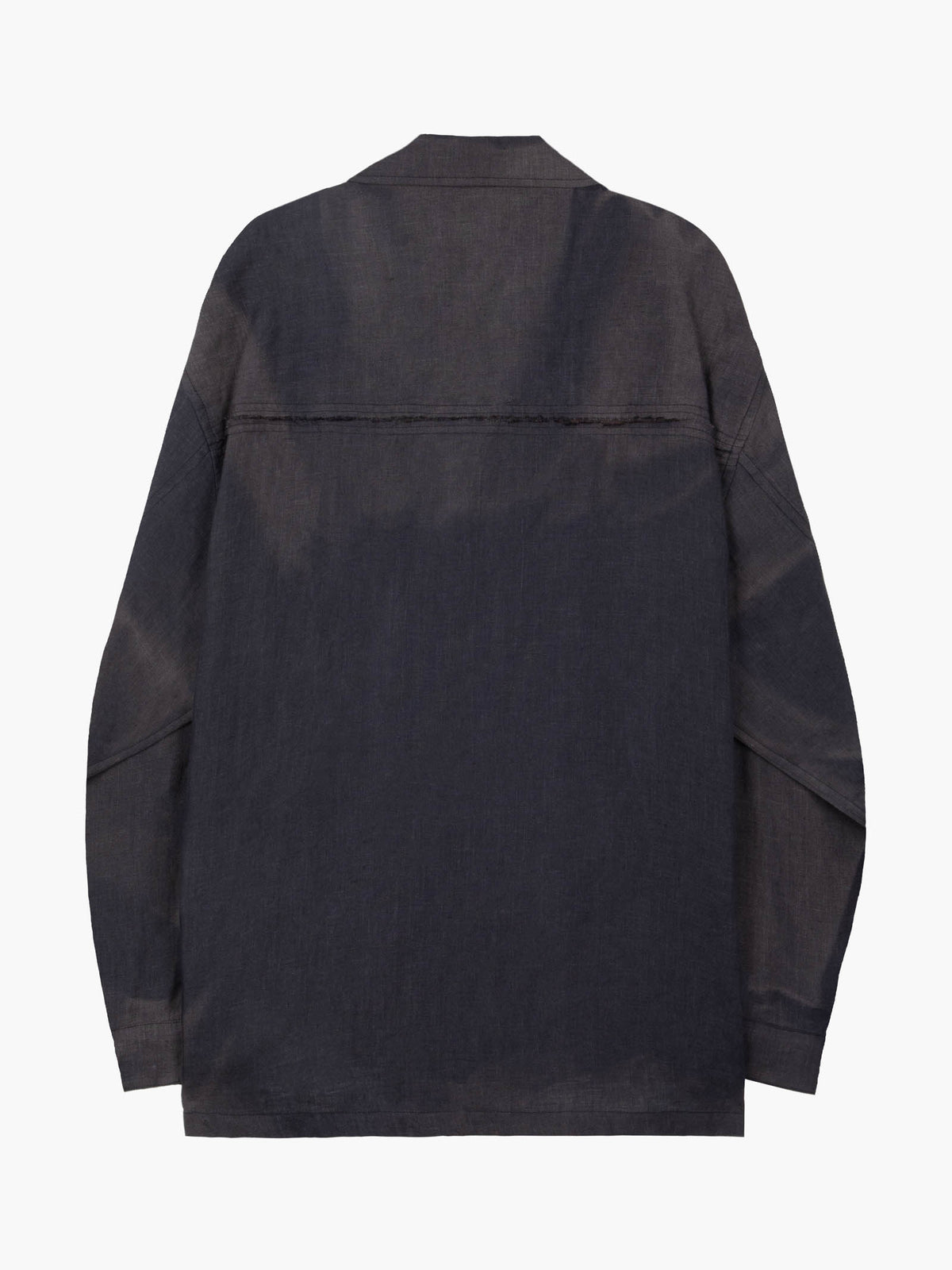 Jiyong Kim - Sun-Bleached Raw Edged Shirt (Black) product image 9 | TRAB K-Fashion Australia