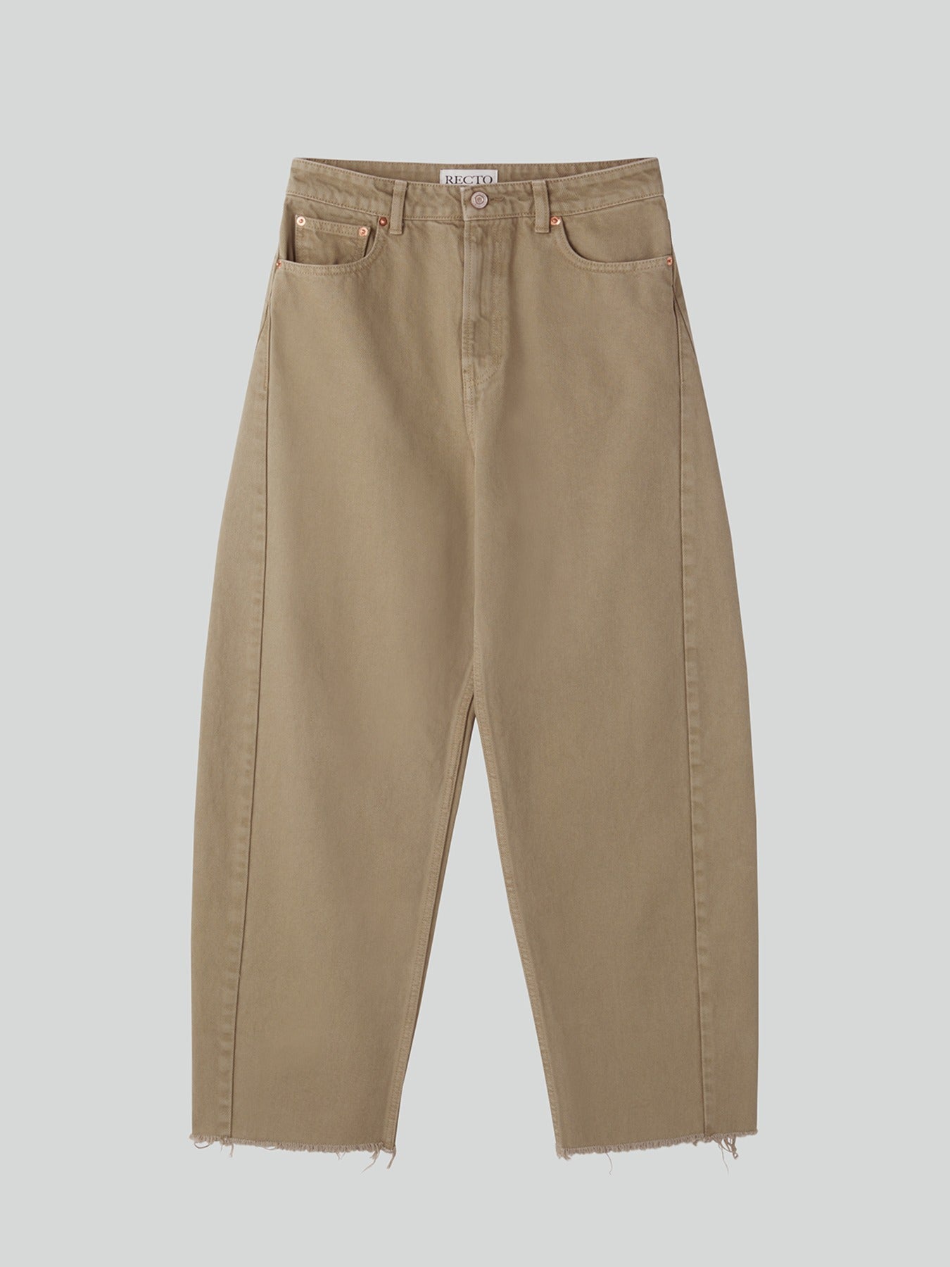 Recto - Washed Curved Denim (Beige Khaki) product image 1 | TRAB K-Fashion Australia