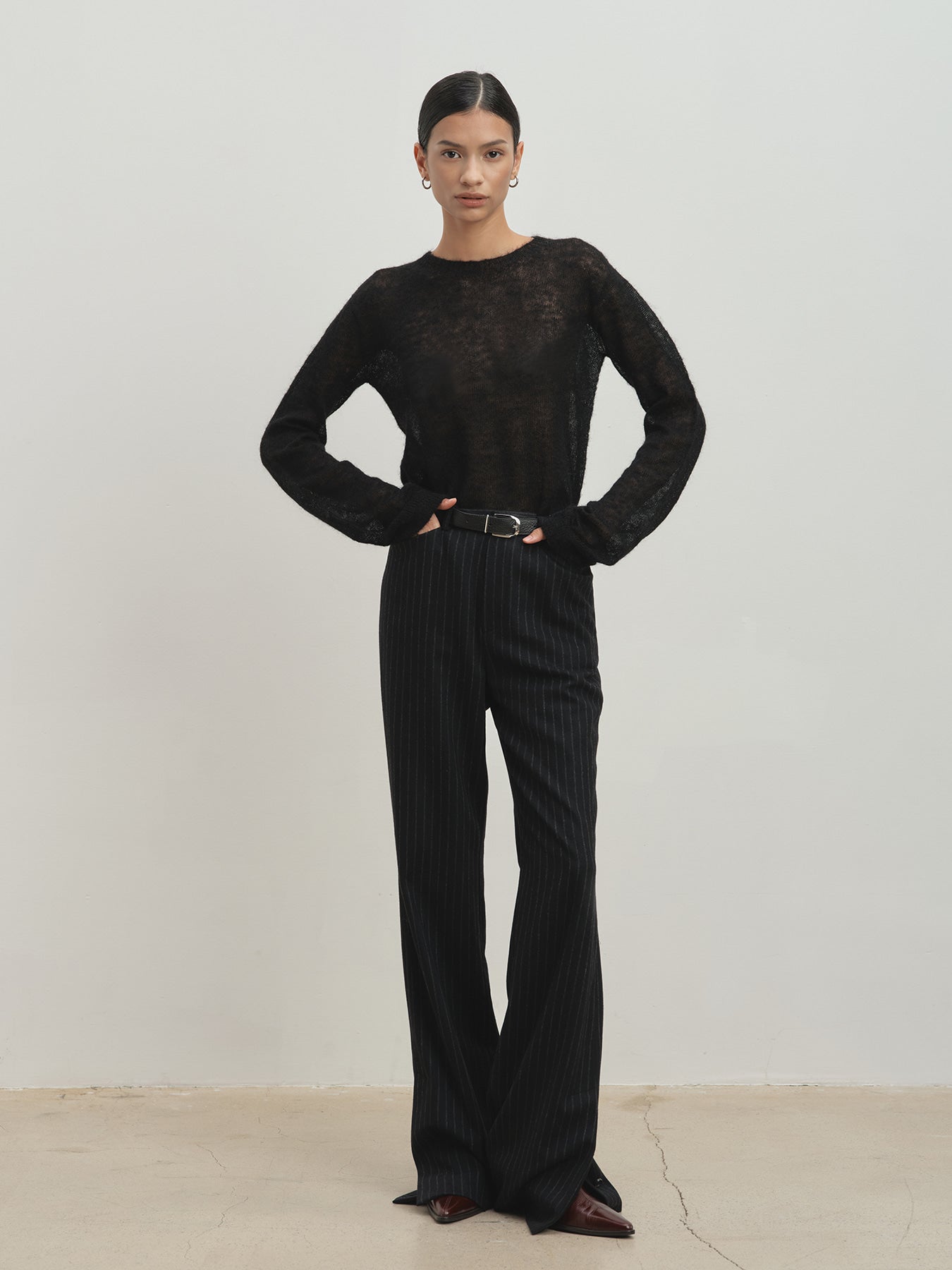 Tonywack - Light Weight Mohair Sweater (Black) product image 1 | TRAB K-Fashion Australia