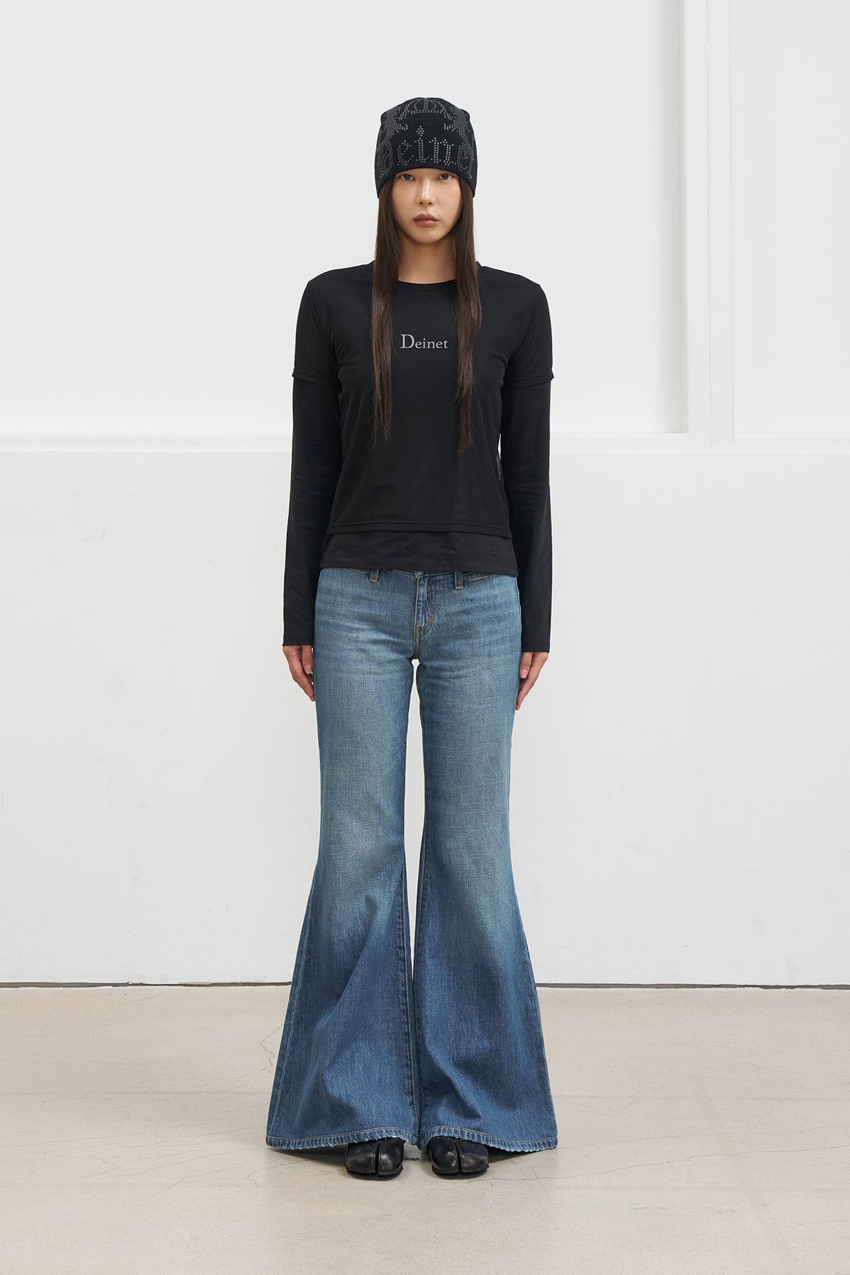Deinet - See-Through Layered Long Sleeve (Black) product image 1 | TRAB K-Fashion Australia