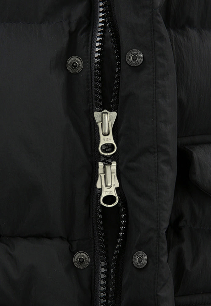 Tonywack - Technical Shell Short Puffer Down Jacket (Detachable Hood) (Black) product image 17 | TRAB K-Fashion Australia