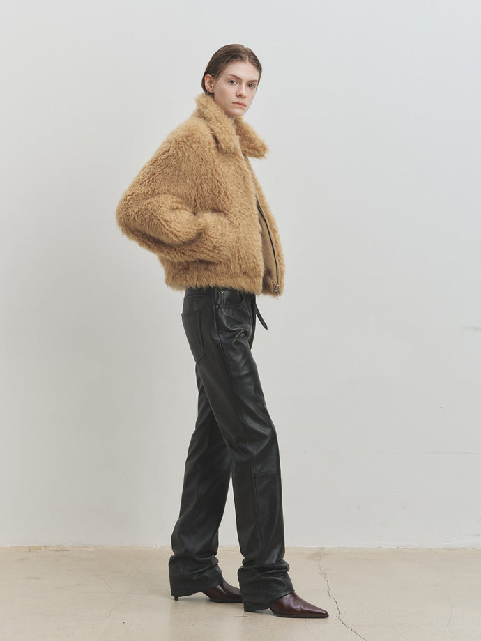 Tonywack - Cropped Fur Blouson (Royale Beige) product image 2 | TRAB K-Fashion Australia