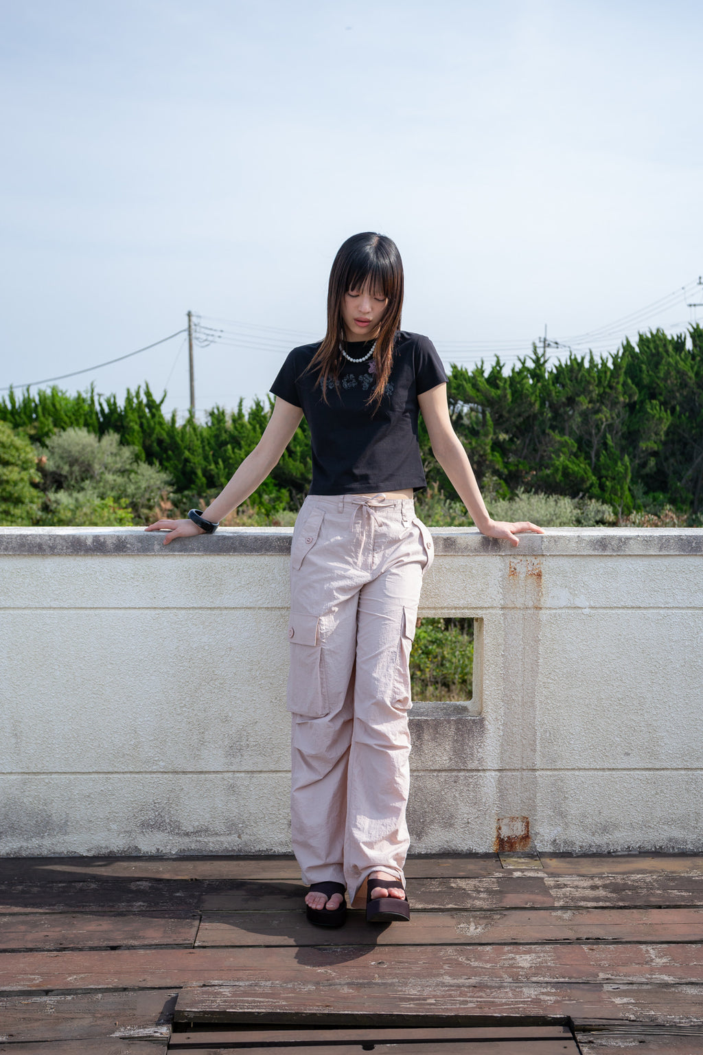 Matin Kim - Bubbly Graphic Printing Top (Black) product image 5 | TRAB K-Fashion Australia