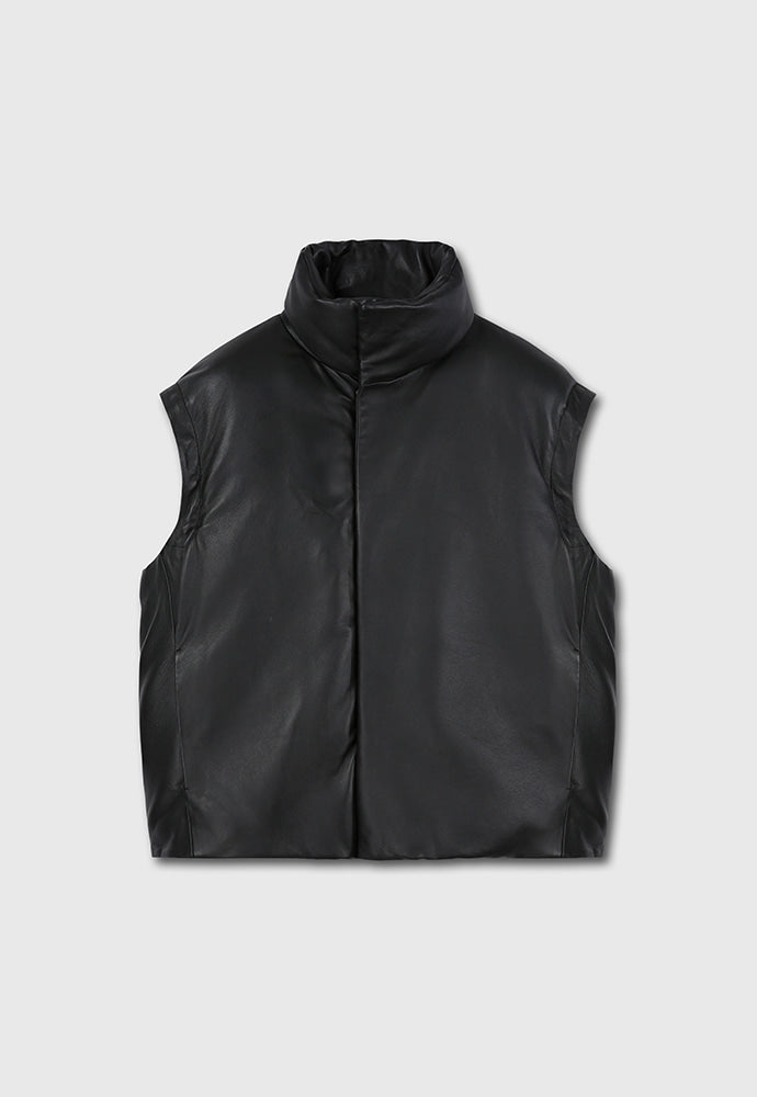 Tonywack - Leather Down Puffer Jacket (Black) product image 11 | TRAB K-Fashion Australia