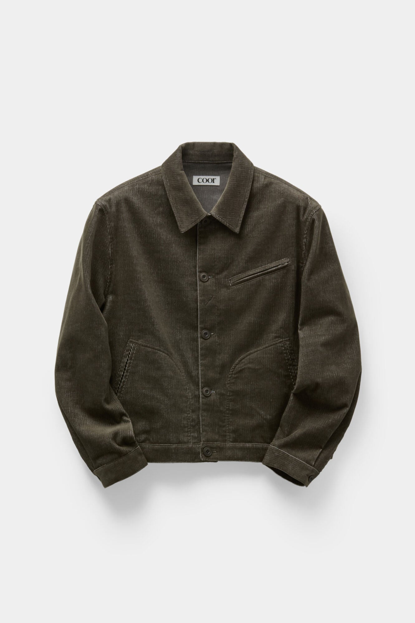 Coor - Corduroy Multi Pocket Shirt Jacket (Brown) product image 1 | TRAB K-Fashion Australia