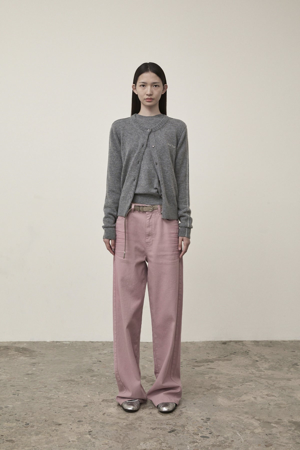 Matin Kim - Color Point Washed Denim Pants (Pink) product image 10 | TRAB K-Fashion Australia