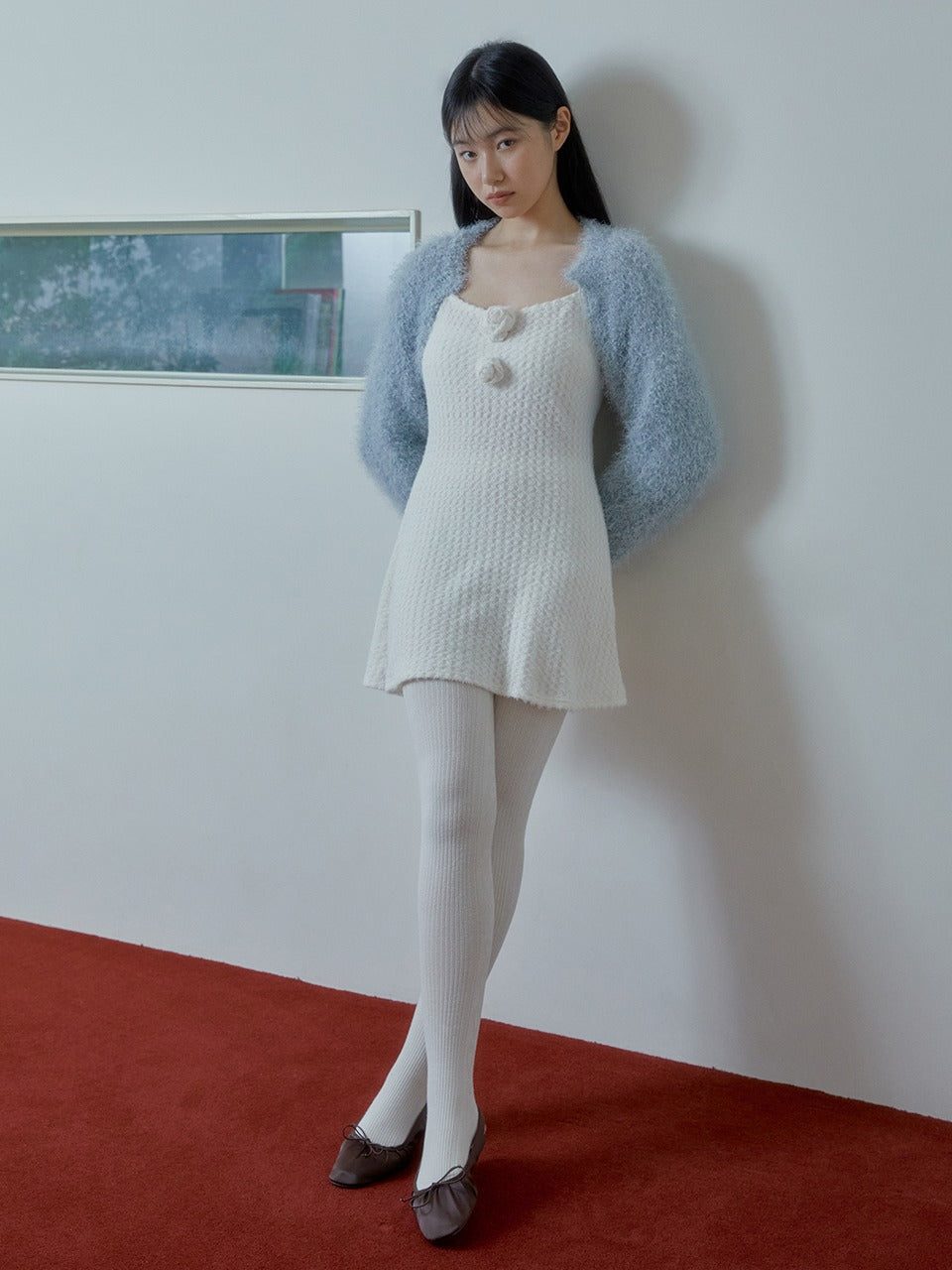 Margarin Fingers - Rosy Knit One-Piece (Cream) product image 1 | TRAB K-Fashion Australia