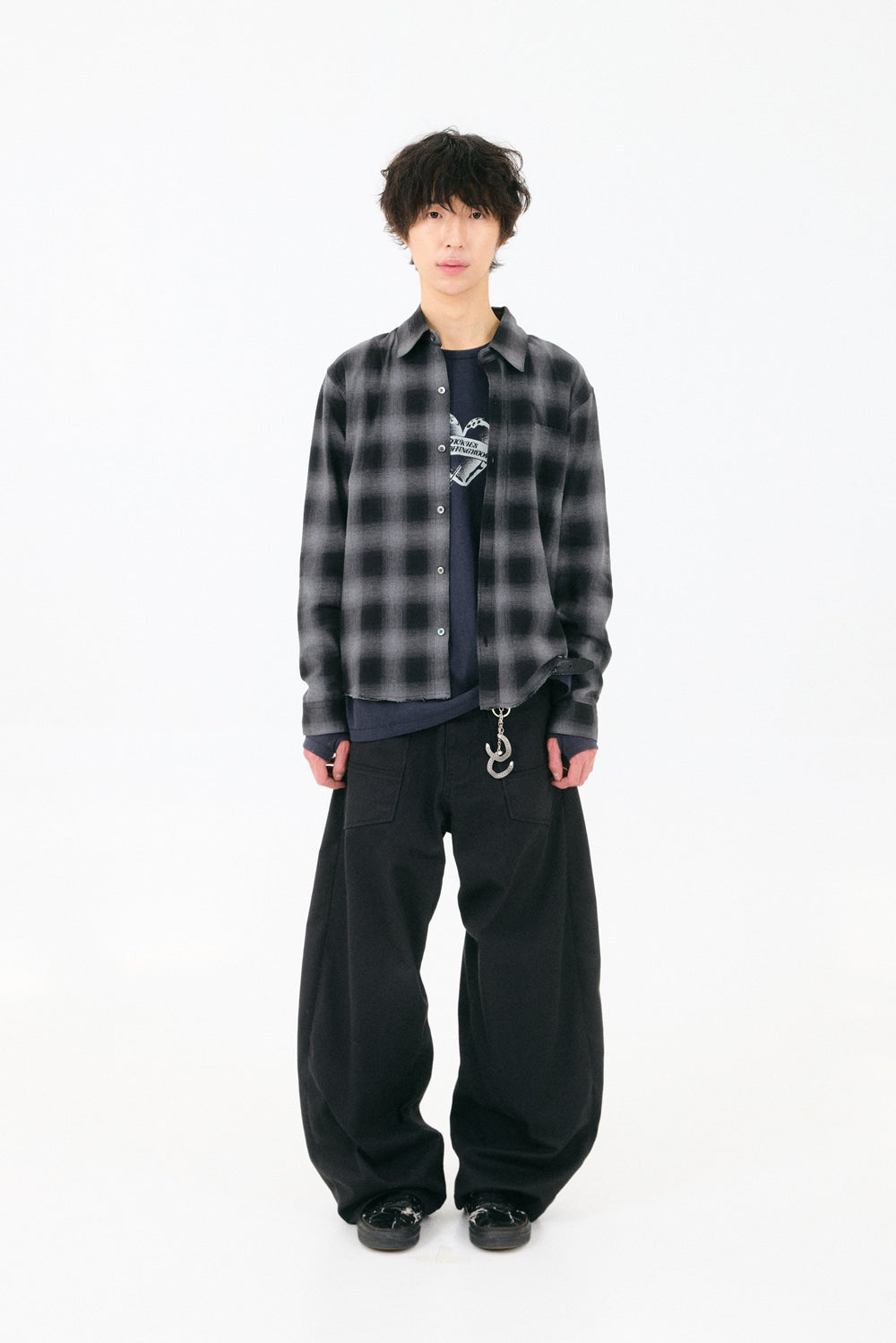 Hatchingroom - Regular Shirt Ombre Check (Charcoal) product image 5 | TRAB K-Fashion Australia