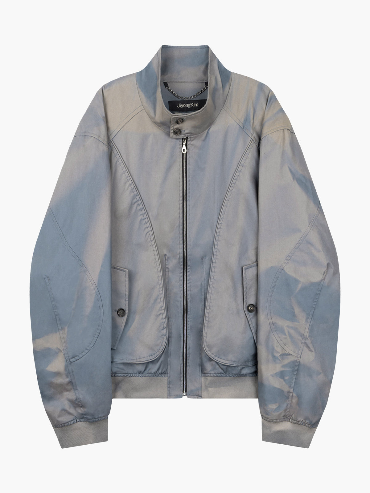 Jiyong Kim - Sun-Bleached High Neck Blouson (Blue) product image 7 | TRAB K-Fashion Australia