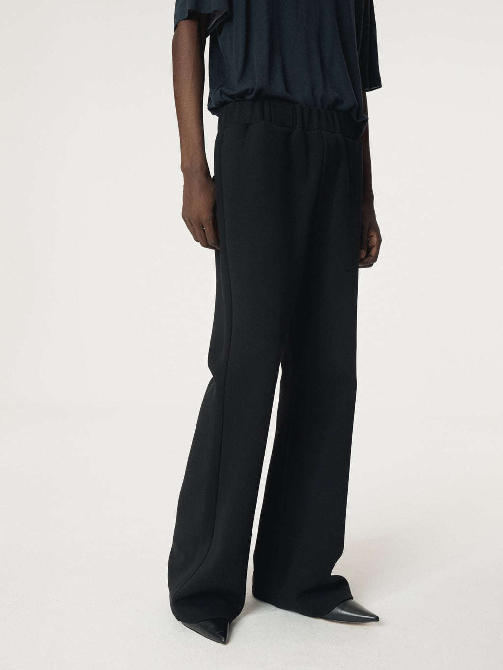 Recto - Flare Fit Jersey Pants (Black) product image 1 | TRAB K-Fashion Australia