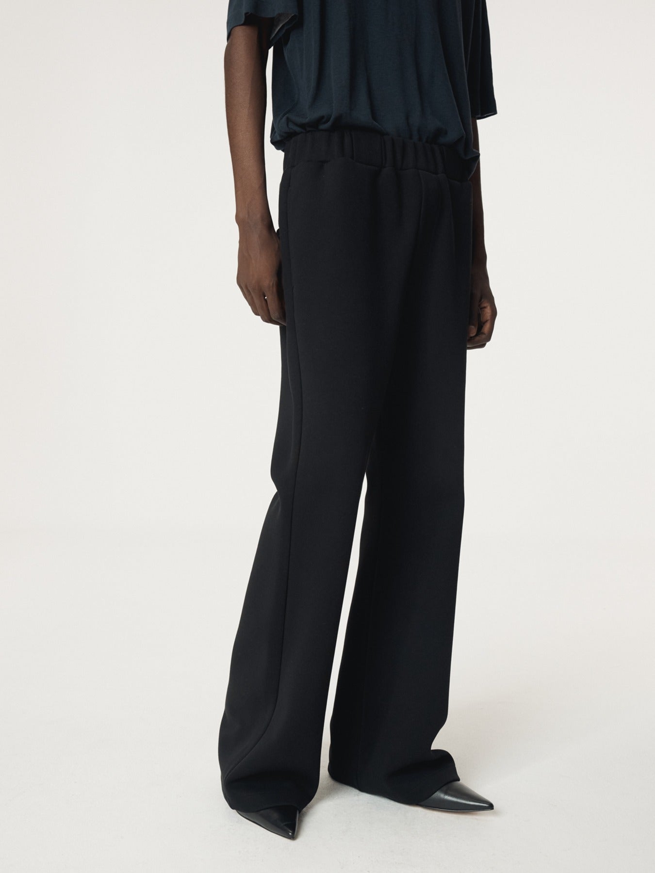 Recto - Flare Fit Jersey Pants (Black) product image 1 | TRAB K-Fashion Australia