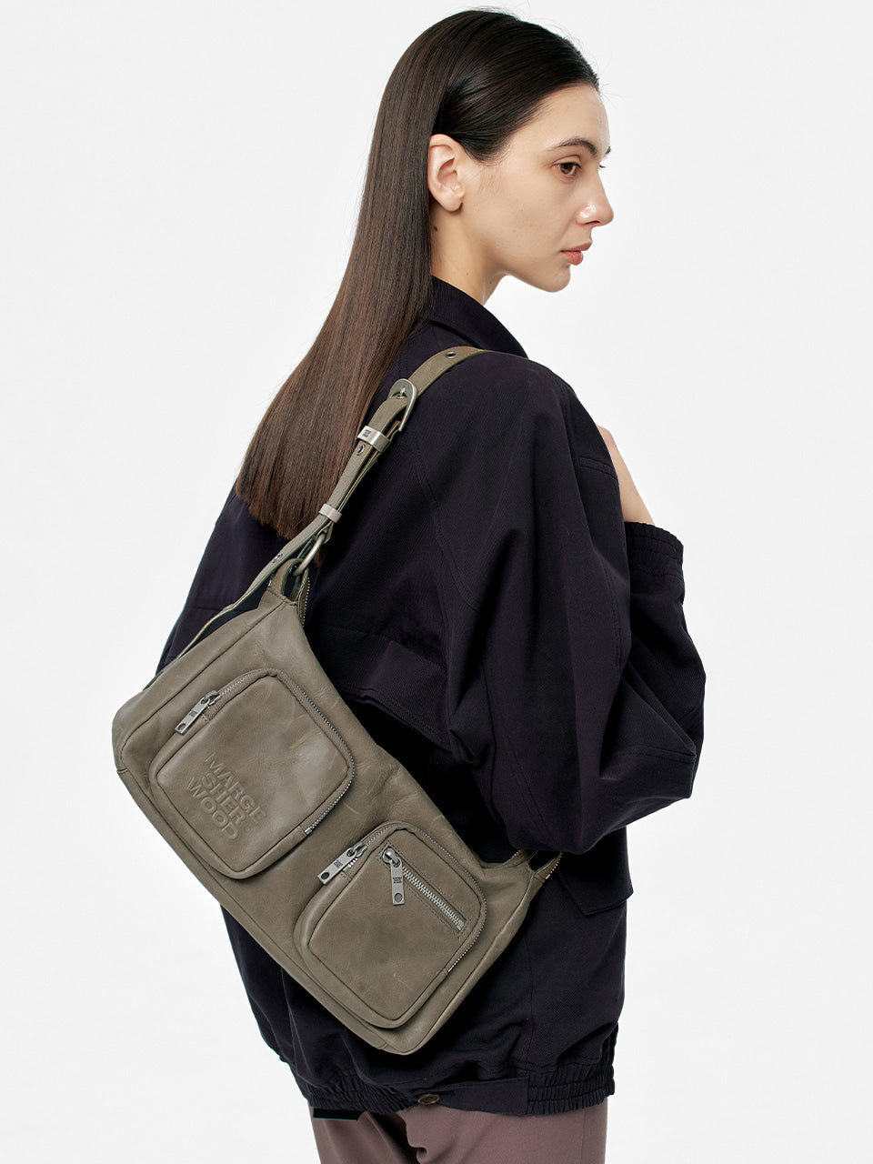 Marge Sherwood - Outpocket Hobo (Etoffe Pull-Up) product image 2 | TRAB K-Fashion Australia