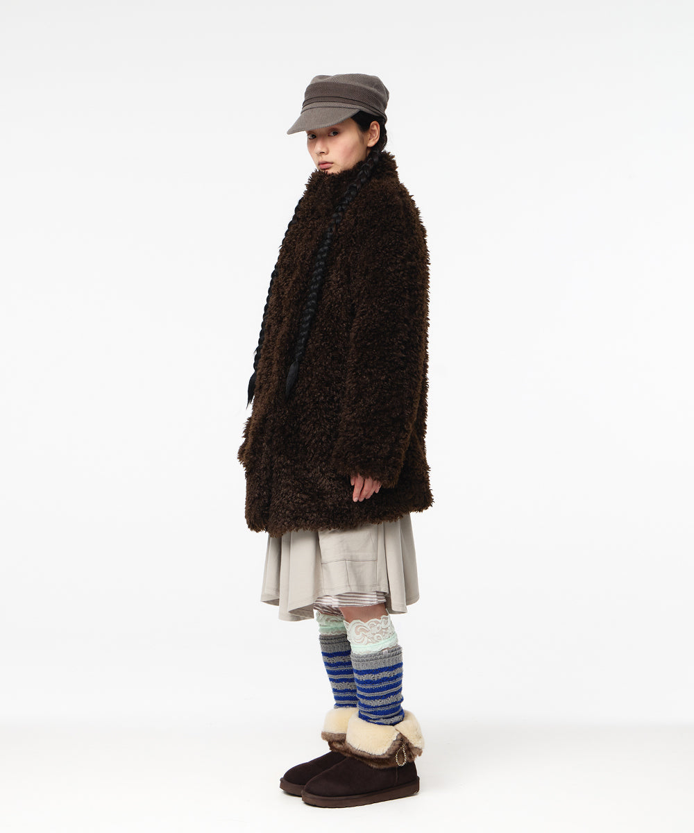 Coyseio - Soft Fur Coat (Dark Brown) product image 8 | TRAB K-Fashion Australia
