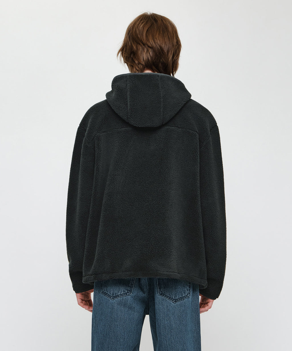 Marithe & Francois Girbaud - Hooded Color Block Fleece Jacket (Charcoal) product image 3 | TRAB K-Fashion Australia
